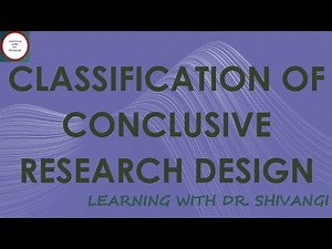 Classification of Conclusive Research Design