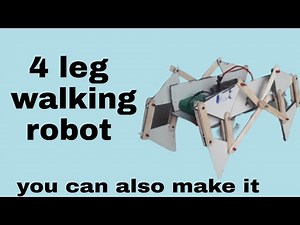 How to make walking robot at home|| how to make 4 leg walking robot