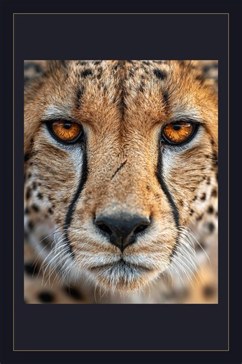 Cheetah Print Printable Wall Art Digital Download | Wildlife Animal Portrait | Intense Big Cat Poster - Etsy