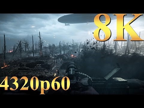 Battlefield 1 8K 4320p 60 FPS Gameplay Titan X Pascal 3 Way SLI PC Gaming 4K | 5K | 8K and Beyond