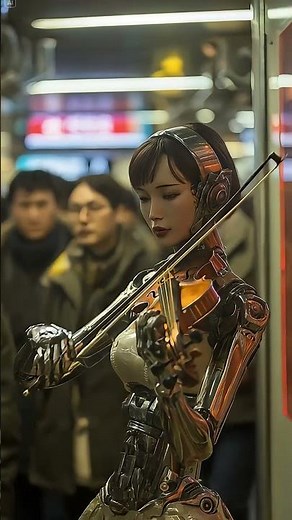 Robot Plays Violin in Subway and Everyone Stops to Watch!