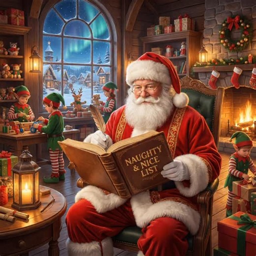 Checking the list twice 🎅🏻🎄 #santa #christmas #holiday | Santa Corky