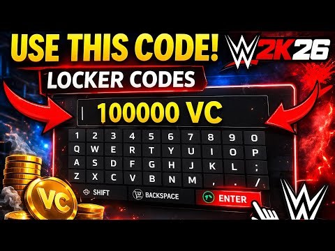 WWE 2K26 100,000 VC Locker Code 😱 FREE VC in WWE 2K26! #lockercodes #wwe2k26 #wwe