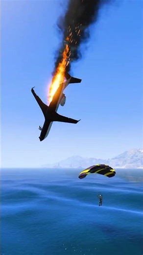 Pilot jumps from plane before emergency landing in gta5 ep623 #shorts #short