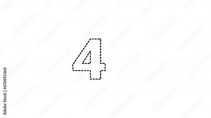 learn numbers 123456789 learn to write numbers 1 to 9 with the help of dotted lines children's lessons greenscreen alpha animation numbers