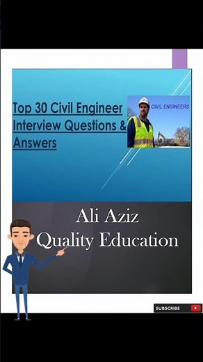Civil Engineer Interview Questions and Answers 🏗️ | ‪@AliAzizQualityEducation‬