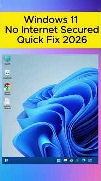 Fix No Internet, Secured in 60 Seconds! ⚡ (Windows 11)