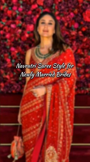 Beautiful 🌼Saree Look Ideas for Newlywed Brides this Navratri #ethnicwear #saree #navratri #ootd