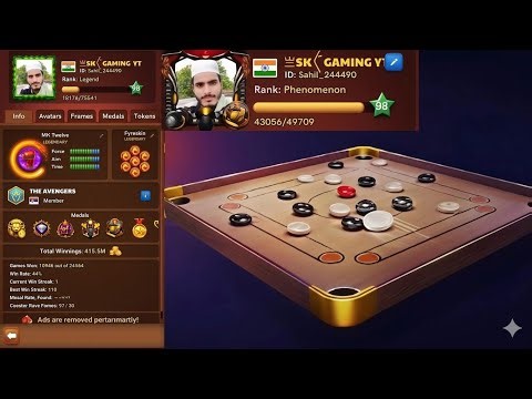WELCOME TO MY SK GAMING YT LIVE CARROM POOL 😎