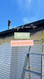DAY 13 of My Reno Tips ➡️ Paint Your Gutters This was one of the most satisfying reno tasks I tackled - small effort, big impact! Here’s how to do it like a pro: 1️⃣ Clean the Gutters Start with a spotless surface. Use a pressure washer or hose to remove dirt, grime, and debris. Let them dry completely before painting. 2️⃣ Tape Off Surrounding Areas Protect your roof, walls, and windows with painter’s tape. A little prep saves a lot of cleanup later! 3️⃣ Choose the Right Paint Pick a spray paint