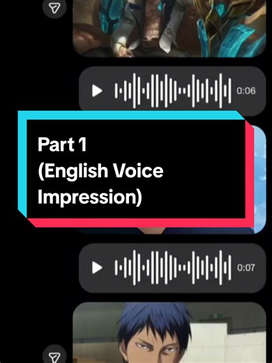 First Time English Voice Impression Experience