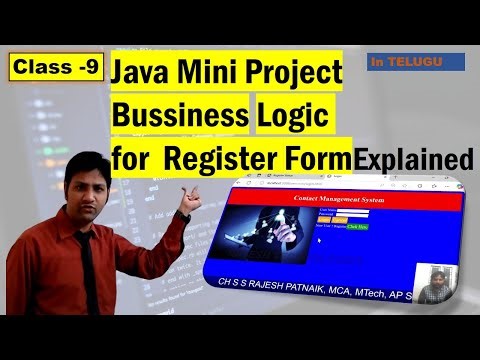 Java Project Class 9 Bussiness Logic for Register Form