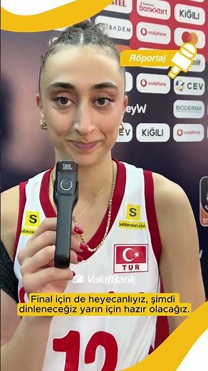 Elif Şahin speaks after the Serbia match that sent us to the finals! 🗣️🎙️
