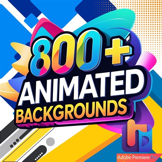 800  Animated Backgrounds Bundle – Abstract Motion Graphics, Seamless Loops & Customizable Video Overlays for Creators| Premiere Pro - Etsy