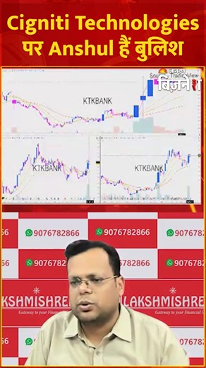 Cigniti Technologies पर Bullish Signal, Anshul Jain की Expert Call| Stock To Market #ShareMarket डिस्क्लेमर: यहां शेयरों को लेकर दी गई जानकारी सिर्फ सूचना के लिए है। यह किसी भी तरीके से निवेश की सलाह नहीं है। स्टॉक मार्केट में निवेश बाजार जोखिमों के अधीन है, इसलिए निवेश करने से पहले किसी सर्टिफाइड इन्वेस्टमेंट एडवाइजर से परामर्श जरूर करें। | Jagran Business