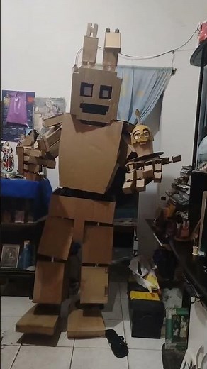 springbonnie 8 bit cosplay done!! #cardboard #diycosplay #fnaf2movie