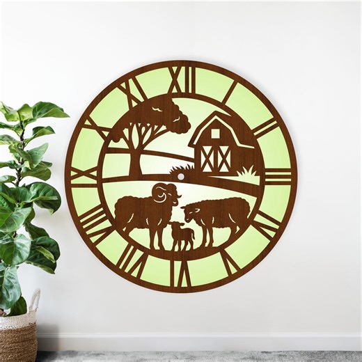 Sheep Farm Wall Clock SVG Bundle Laser Cut Template, Farming Clocks (digital Download) - Etsy Canada