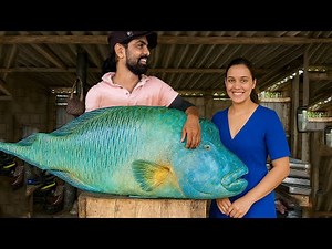Masterclass Cutting – Giant Napoleon Fish at Street Market with Real Precision!