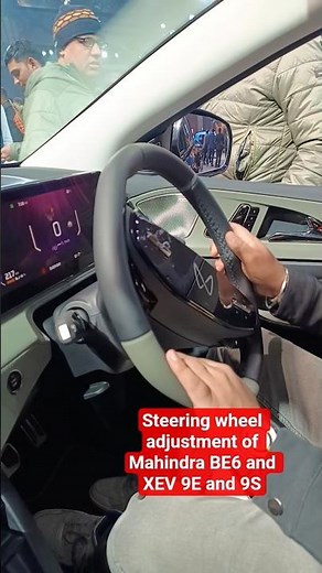 How to adjust steering wheel of Mahindra BE6 and XEV 9E and 9S