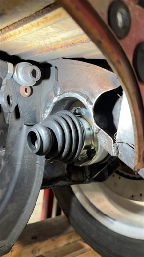 Frame notch for CV joints - Slammed Bus #slammed #vwbus #dubfab