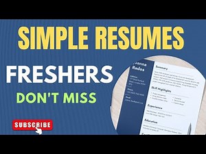 Simple resumes for freshers - Medical Coding | #resumeforfreshers #medicalcoding #medicaljobshub