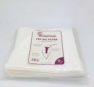 [Hot Item] 55GSM Nonwoven Cone-Shaped Oil Filter Paper 8'' 10'' 11'' Eco-Friendly Fryer Oil Filters