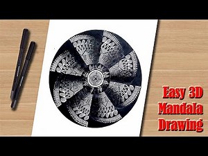 How to draw 3D Mandala Art | Step by Step Mandala Drawing Tutorial #trending #drawing #art #mandala