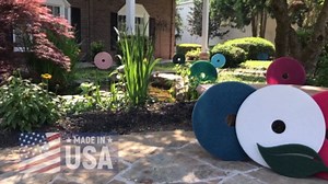 Americo Red Buffer Floor Pad, for Light Cleaning and Buffing, 12" Diameter, 3.25" Center Hole, 5 Pads/Case, Made of 100% Recycled Content, USA Made