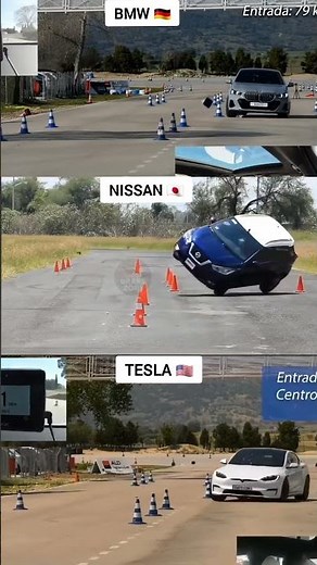 Moose Test: BMW vs Nissan vs Tesla — Who Loses Control?