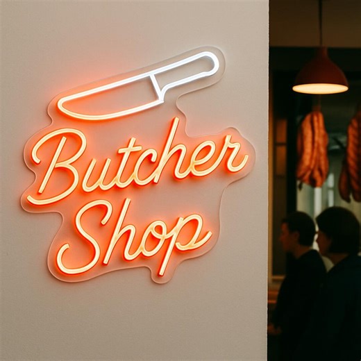 Butcher Shops Neon Sign. Butcher Shops Light. Butcher Products Led Sign. "butcher Shop" Neon Decor. - Etsy