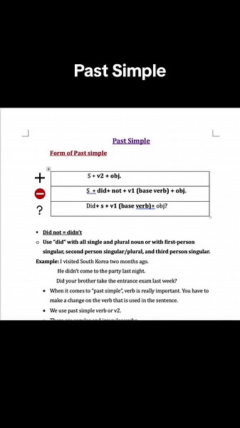 Exploring Past Simple Tenses in English Grammar