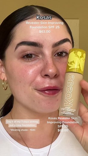 Day 1 of 7 days trialling @kosas Revealer Skin Improving Foundation SPF 25 $63.00 ( shade 150C )