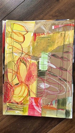 Playing with Abstract Collage This Week #artshorts