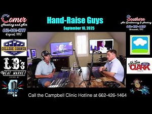 Hand-Raise Guys, presented by Comer Heating and Air and Southern Air Conditioning & Heating: 9-10-25