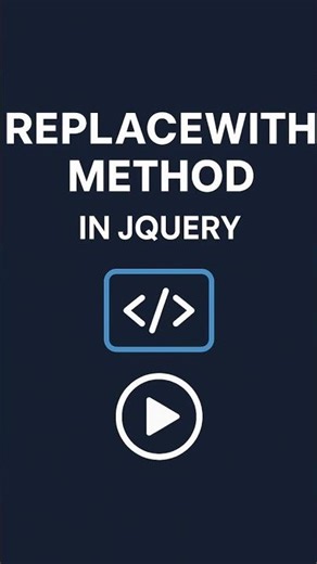 jQuery replaceWith() Method 🔥 Replace Elements Instantly #coding #shorts