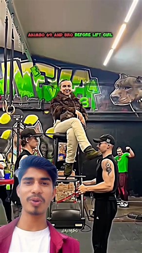 😱AKIMBO 69 AND BRO LIFTING GIRL🔥 #trending #armwrestler #motivation