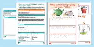 Year 3 Maths Same-Day Intervention Plan: Adding and Subtracting Capacity and Volume