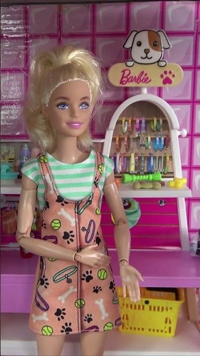 Barbie Pet Store w Barbie's Sister Chelsea and Puppies for Adoption #short