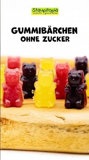 Gummibärchen ohne Zucker selber machen (Nur 5 Min!) 🍓✨Zuckerfreie Süßigkeiten Rezepte