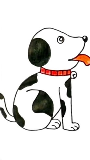 Easy Cute Dog Drawing 🐶✨ | Step-by-Step #Shorts #drawing #unfrezzmyaccount #art #trending #vairal