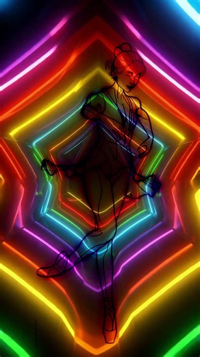 Dancing Psychedelic Trippy Dub Tunnel Background
