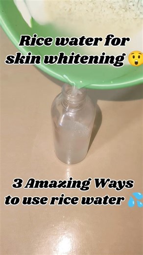 Rice water for skin whitening 😮 3 amazing ways to use rice water #ytshorts #glowingskin #skincare