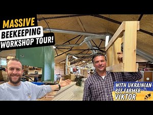 Viktors Beehive Workshop Tour! It's HUGE!!! Makes 6,000+ Frames a Year! Wax Dipped Everything!!