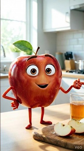 Talking Apple Explains Instant Energy ⚡ Pixar Style AI Animation #Shorts #aianimation #ai