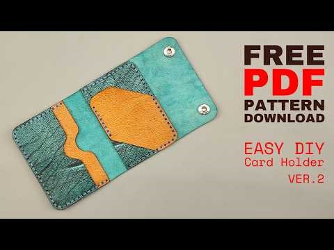 Making a simple vertical card wallet ver.2 | Free PDF pattern