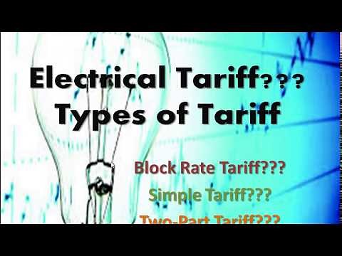 Electrical Tariff | Different Types of Tariff | What is Tariff???