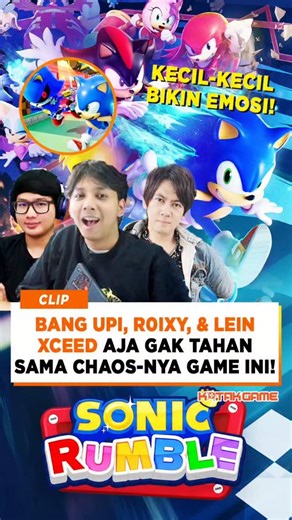 KotakGame - Content Creator Gaming, Esports & Tech Indonesia on Instagram: "Jangan ketipu lucunya Sonic, Bang Upi, Lein Xceed sama R0ixy Dragony aja udah nyobain… Sonic Rumble emang bikin karakter seri Sonic jadi makin lucu-lucu, karena mereka literally jadi mainan! Tapi mainannya ga main-main! Kita bakal di bawa ke arena penuh rintangan, rebutan posisi, dan chaos lawan 32 pemain lain ⚡💥 Nah buat yang mau coba @sonic_rumble ini bisa dimainin di Android, iOS dan juga PC via Steam atau bisa juga