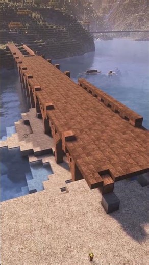 Easy Bridge. Details In Description. #minecraft #minecraftbuilding #minecraftguide #minecrafthowto