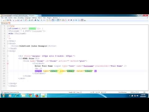 Solution for Notice: Undefined index: in index.php on line | PHP Tutorials