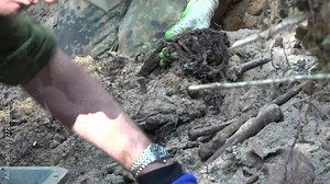 Exhumation is the act of digging up, especially a corpse. This is most often done to relocate a body to a different burial spot.